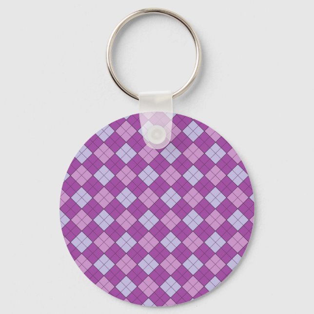 Llavero Cadena de claves Purple Plaid (Anverso)