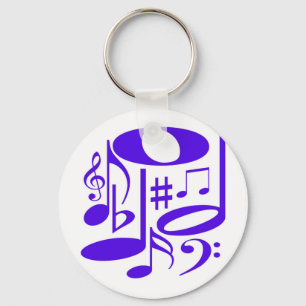Llavero Cadena de claves púrpura musical