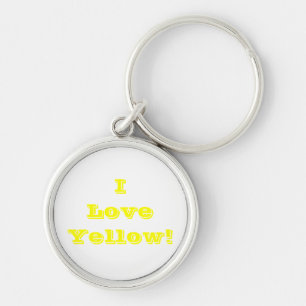 Llavero Cadena de claves que amo el amarillo