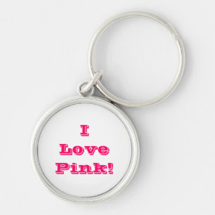Llavero Cadena de claves que amo rosa