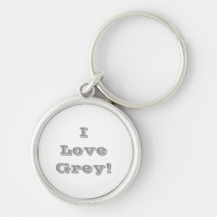 Llavero Cadena de claves que me encanta el gris