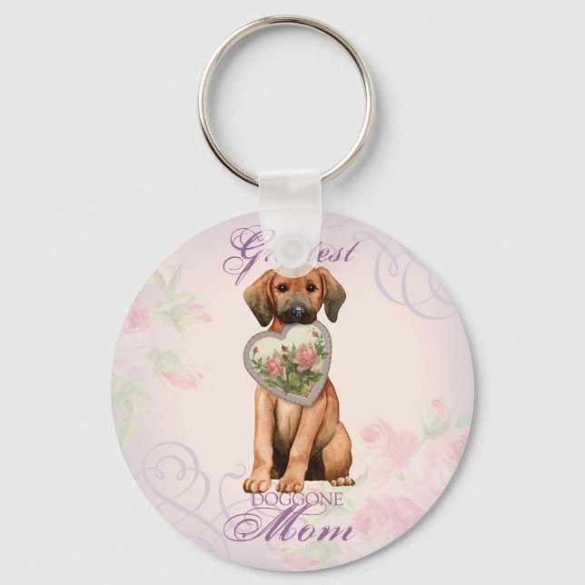 Llavero Cadena de claves Redbone Heart Mom (Anverso)