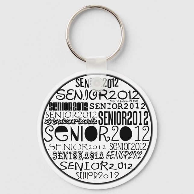 Llavero Cadena de claves redondeada senior 2012 (negro) (Anverso)