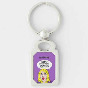 Llavero cadena de claves RETRO COMICS personalizado