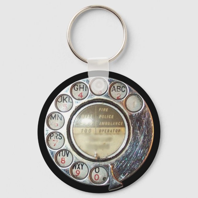 Llavero cadena de claves RETRO PHONE DIAL (Anverso)
