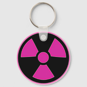 Llavero Cadena de claves rosadas radiactivas