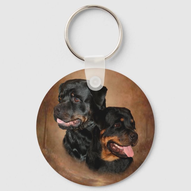 Llavero Cadena de claves Rottweiler (Anverso)