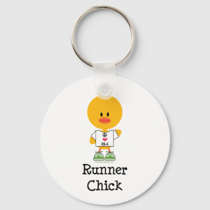 Llavero Cadena de claves Runner Chick Peace Love 13.1