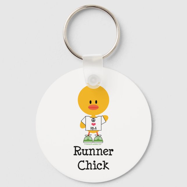 Llavero Cadena de claves Runner Chick Peace Love 13.1 (Anverso)