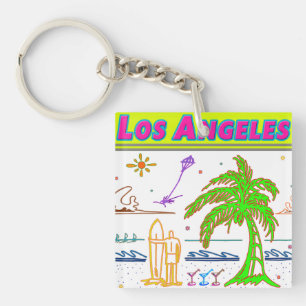 Llavero Cadena de claves Surfer Beach "Los Ángeles"