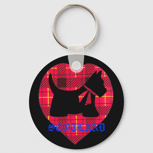 Llavero Cadena de claves Tartan Westie Scotland (Anverso)