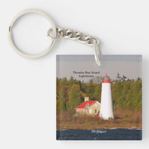 Llavero cadena de claves Thunder Bay Island Lighthouse