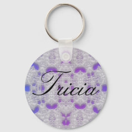 Llavero cadena de claves Tricia de encaje azul
