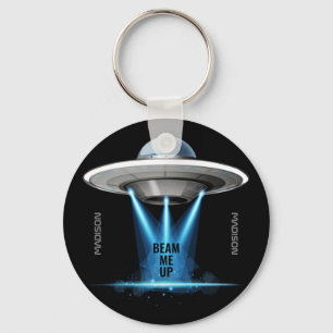 Llavero Cadena de claves UFO Spaceship personalizada de no