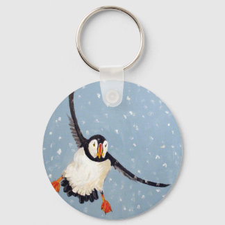 Llavero Cadena de claves "Un Puffin juguetón"