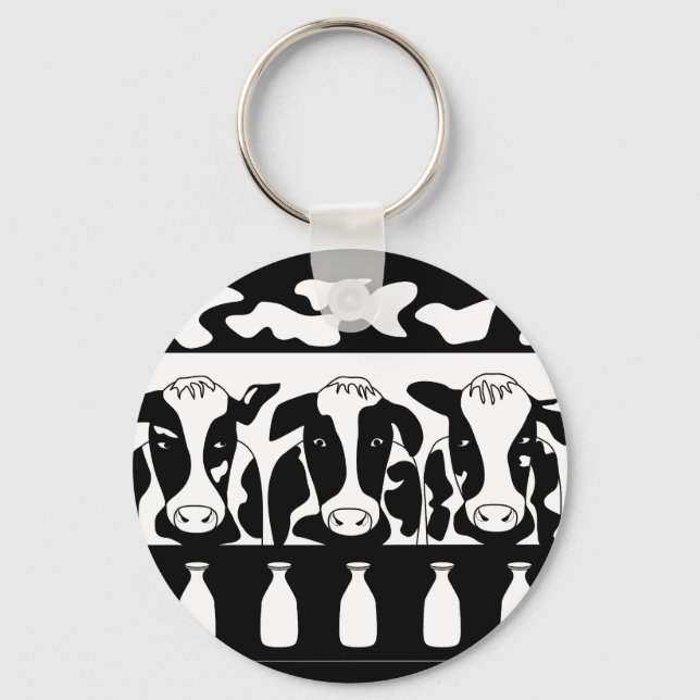 Llavero Cadena de claves Vaca en el Trabajo (Anverso)