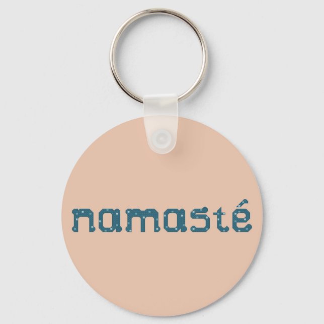 Llavero Cadena de claves Verde azuladas de Namaste (Anverso)