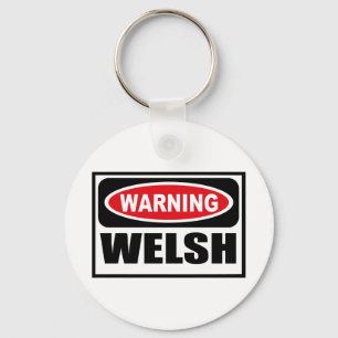 Llavero Cadena de claves WELSH de advertencia