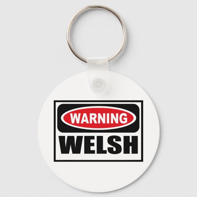 Llavero Cadena de claves WELSH de advertencia (Anverso)