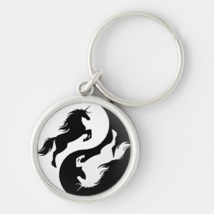 Llavero Cadena de claves Yin Yang Unicorn