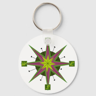 Llavero Cadena de diseño de brújula retro