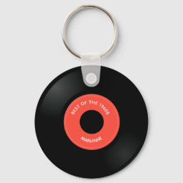 Llavero Cadena de diseño de un solo "45" Vinyl Record