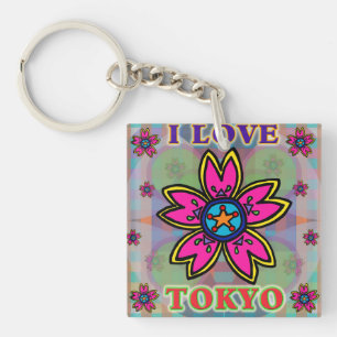 Llavero Cadena de flores "I LOVE TOKYO"