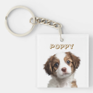 Llavero Cadena de fotos de perros personalizados - Nombre