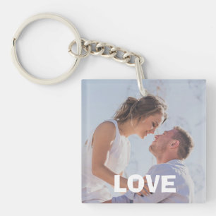 Llavero Cadena de fotos personalizada Love Always y Foreve