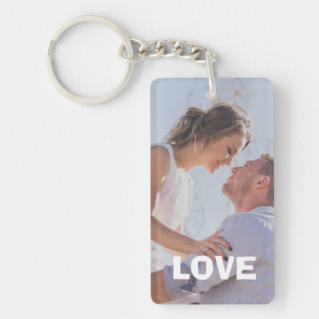 Llavero Cadena de fotos personalizada Love Always y Foreve (Frente)