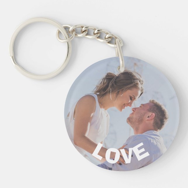 Llavero Cadena de fotos personalizada Love Always y Foreve (Frente)