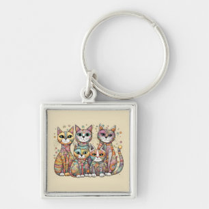 Llavero cadena de gatos tranquilizantes