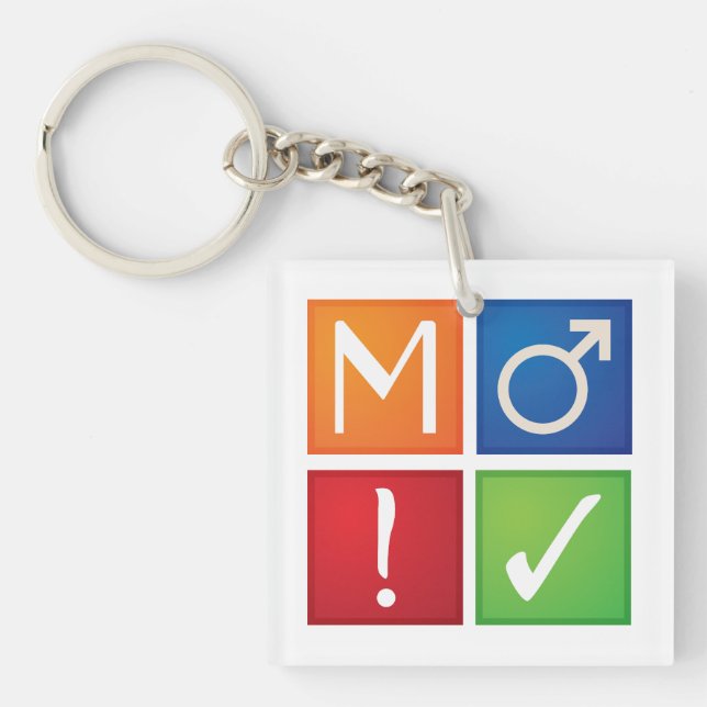 Llavero cadena de iconos de insignia ao3 (Frente)