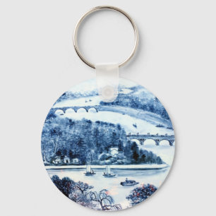 Llavero cadena de imagen de porcelana china vintage