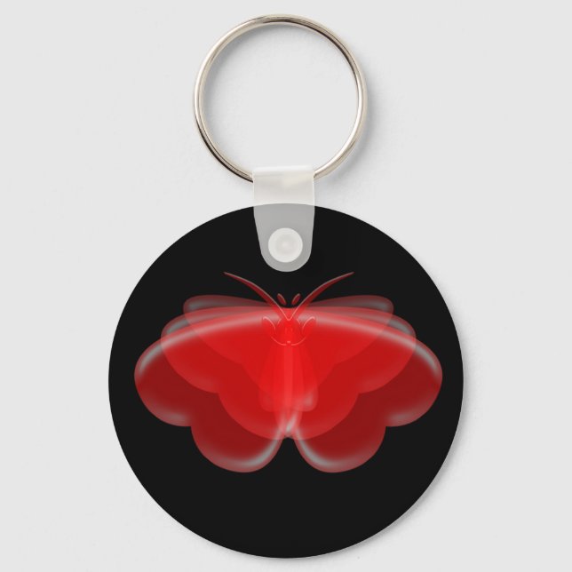 Llavero Cadena de la llave cardíaca de mariposa (Anverso)