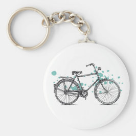 Llavero Cadena de la llave de dibujo de la bicicleta