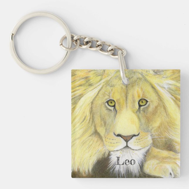 Llavero Cadena de leones africana (Frente)