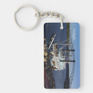 Llavero Cadena de llave acrílica de rectángulo de luz de t