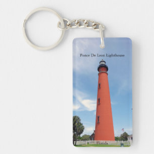 Llavero Cadena de llave acrílica del faro de Ponce de León