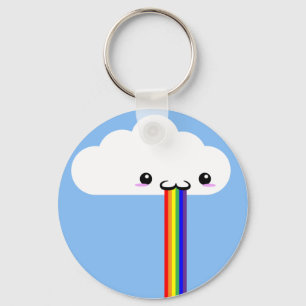 Llavero Cadena de llave arco iris de la nube