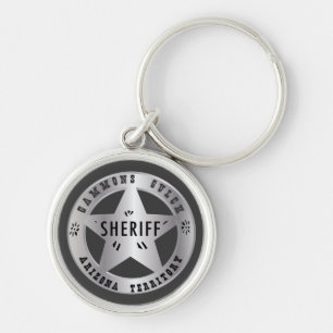 Llavero Cadena de Llave con Insignia de Sheriff de Gammons