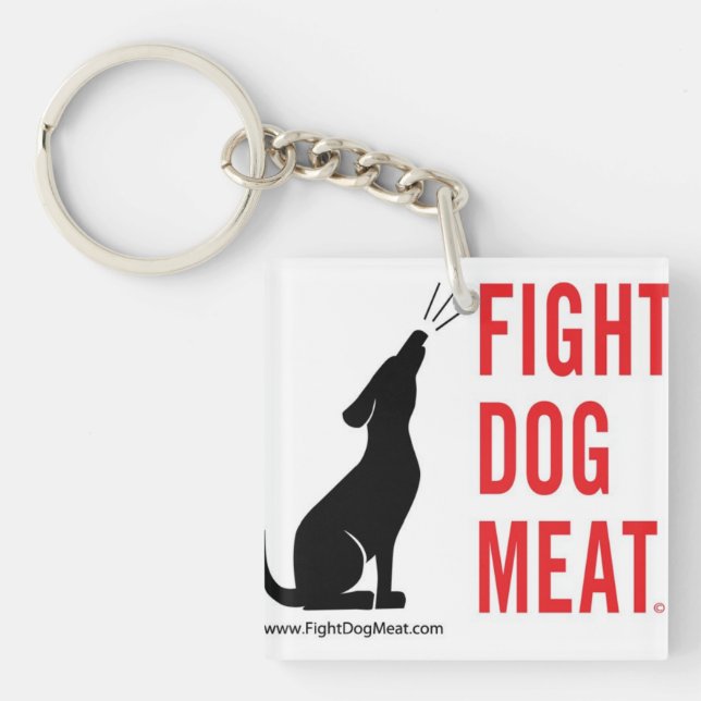 Llavero Cadena de llave, cuadrada (Frente)