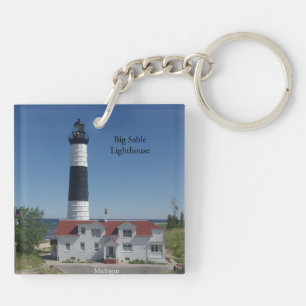 Llavero Cadena de llave de doble cara Big Sable Lighthouse