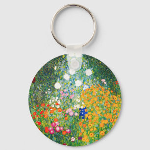 Llavero Cadena de llave de jardín de flores Gustavo Klimt