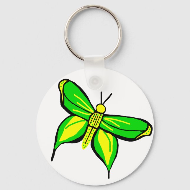 Llavero cadena de llave de mariposa de cola cruda (Anverso)