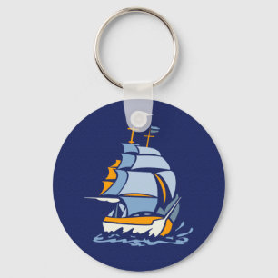 Llavero Cadena de llave de velero, personalizable