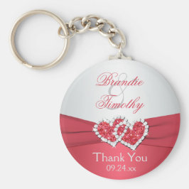 Llavero Cadena de llave favorita de la boda rosa y gris de