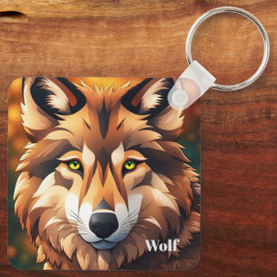 Llavero Cadena de Llave Lobo