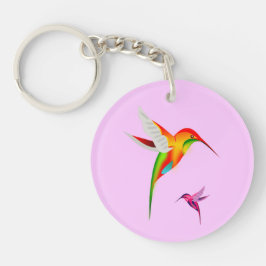 Llavero Cadena de llave redonda Hummingbird Haven