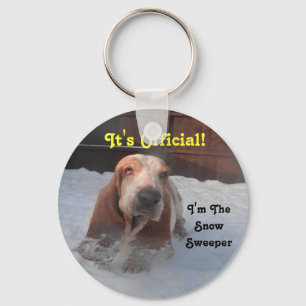 Llavero Cadena de llaves Basset Hound barredora de nieve